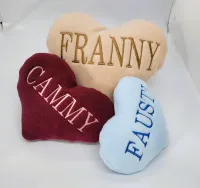 Personalised Fleece Hearts