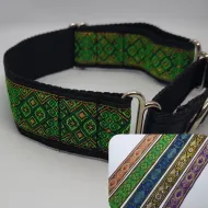 Wide Patterned  Martingale Collar