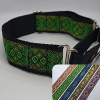 Wide Patterned  Martingale Collar