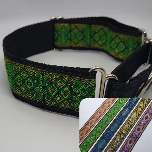 Wide Patterned  Martingale Collar
