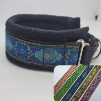 Wide Fleece Lined Patterned  Martingale Collar