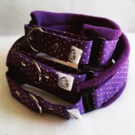 Purple Polka Dot Fleece Lined Martingale Collar